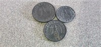 3 German coins