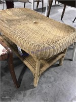 Wicker coffee table