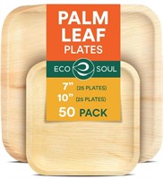 $30 Compostable 7 & 10 Inch Palm Square Plates
