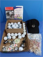 Rolling Rock Club Hat, Ball Markers, Tees, Used