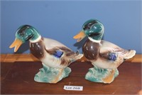 Pair Of Ceramic Mallard Duck Decoys