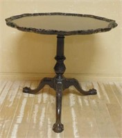 Chippendale Paw Foot Mahogany Occasional Table.