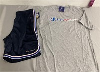 NWT Champion T-Shirt & Shorts Size: Large