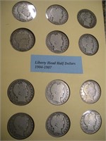 12-United States Liberty Head Silver Half Dollars