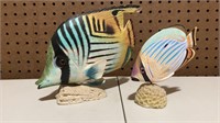 Hand painted fish on coral lot #3 
Large fish