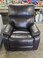 Barcalounger - Brown Leather Power Recliner W/USB