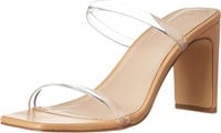 The Drop womens Avery Square Toe Two Strap High