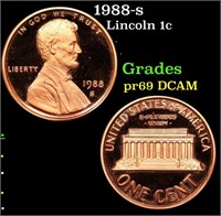 Proof 1988-s Lincoln Cent 1c Grades GEM++ Proof De
