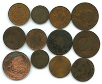 12 Foreign Coins (Mixed) - Some Dates Hard to