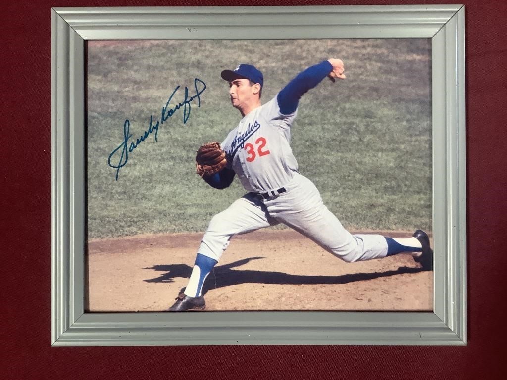 Sandy Koufax Signed And Framed 8x10 Photo With COA