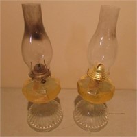 2 Matching Oil Lamps