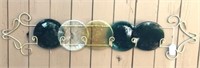 Stained Glass Discs in Metal Holder