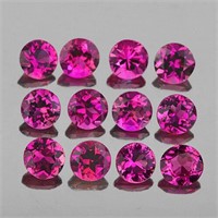 Natural Raspberry Red Pink Rhodolite Garnet 12 Pcs