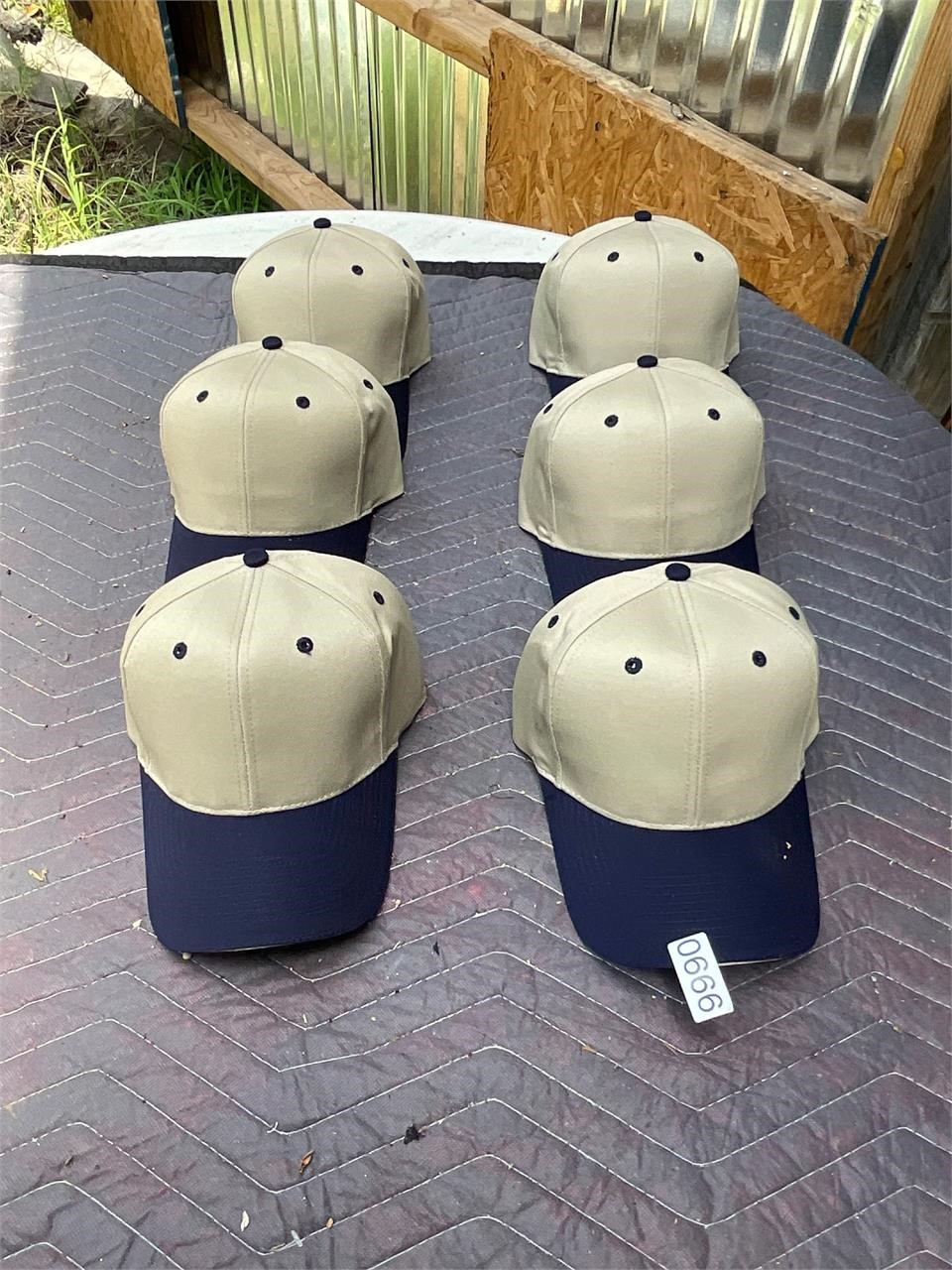 6- OTTO Tan with Blue Bill Hats- NEW