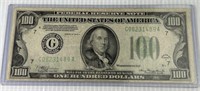 1934 A 100 Dollar Federal Reserve Note