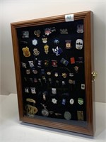DISPLAY CASE WITH MULTIPLE OLYMPIC MEDIA PINS