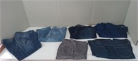 (L) CLOTH PANTS & SIZE 24;WOMENS JEANS