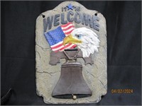 Bald Eagle Welcoming Hanging Plaque