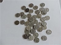 42 vintage American nickels