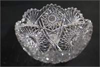 Cut Crystal Heavy Sawtooth Decorative Bowl