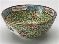 VINTAGE ASIAN HAND GLAZED BOWL 6IN W X 2.6IN T