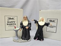 Lot of 2pcs. Studio Collection Nun Figurines