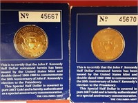 KENNEDY GOLD 24K PLATED LOT  SEALDED FROM MINT