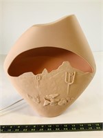 Hand made ceramic desert lamp
