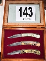 3 Collectible Knives In Box