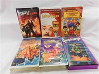 (6) VHS Tapes The Land Before Time V The