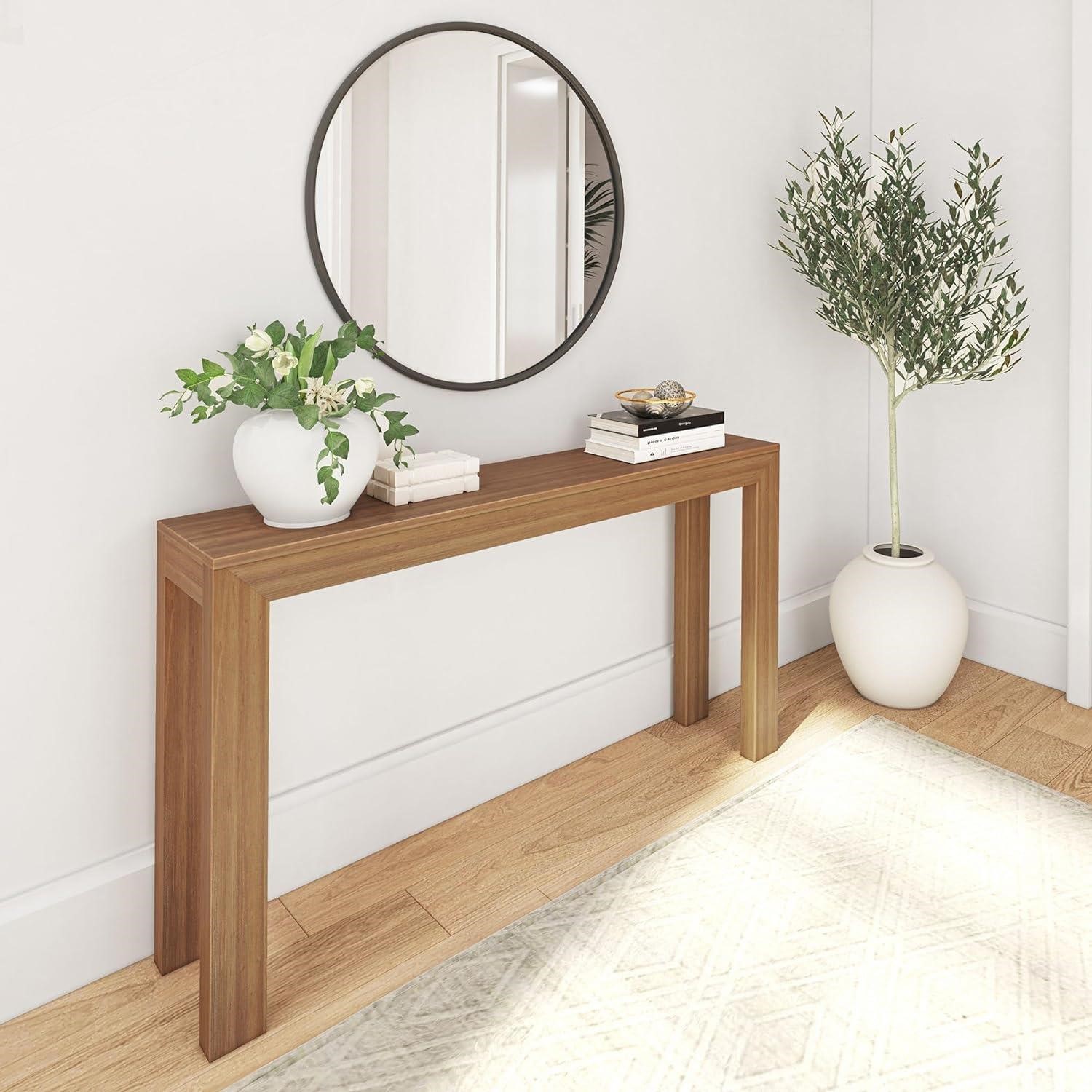 Plank+Beam Modern Solid Wood Console, 66 Inch