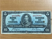 1937 Cdn $5 Bill