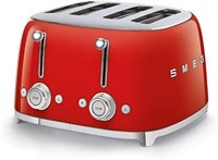 Smeg 50s Retro Line Red 4x4 Slot Toaster