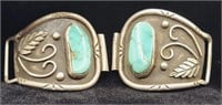 Silver & Turquoise Watch Band Clips