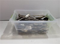 Box of Assorted Silver Plate Kitchenware