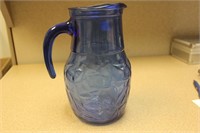 Cobalt Blue Glass Pitcher