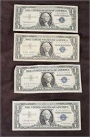 (4) 1957 $1 Silver Certificate Notes