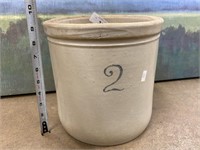 Vintage 2 gallon stoneware crock.