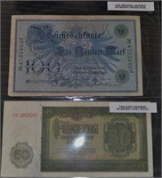 1908 Imp. Ger. 100 Marks &1948 50 Marks