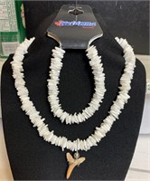 Shark tooth necklace with bracelet