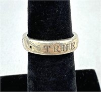 925 Silver 'True Love Waits' Band Ring
