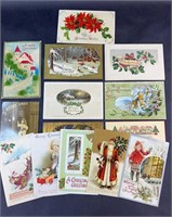 (14) ANTIQUE POST CARDS CHRISTMAS