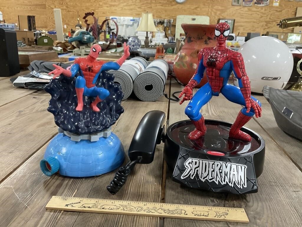 Spider Man Telephone and Water Sprinkler