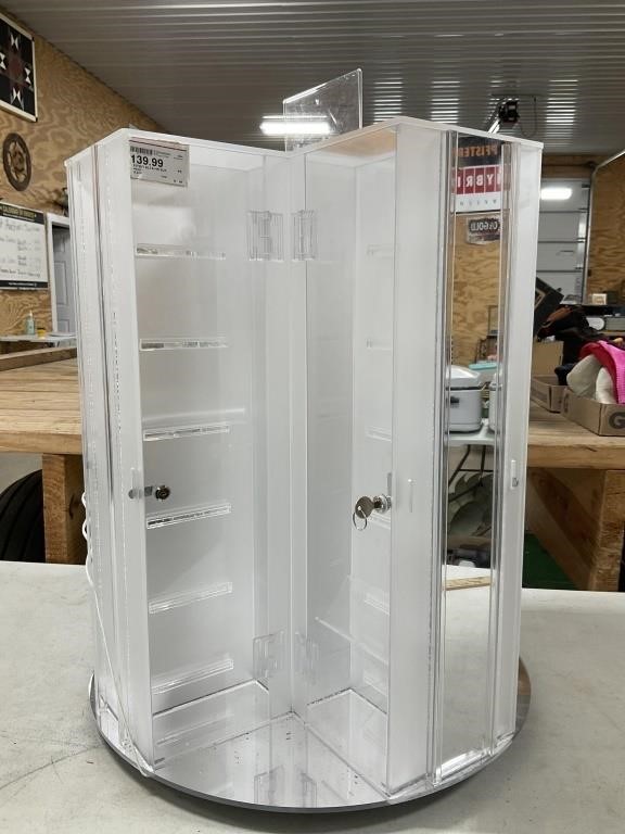 Lazy Susan Display Case w/ Key PU ONLY