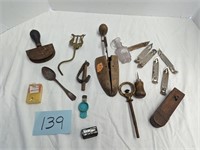 Lot of Antique Bottle Openers and Smalls