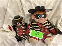 Hamburglar toy and hamburglar, hand puppet