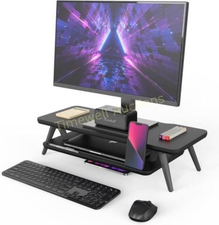 Fenge Monitor Stand  2 Tiers  23.6 Inch  Black