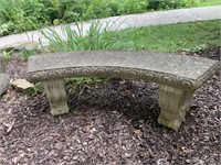 CEMENT CURVED BENCH 49" X 15"