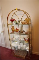 4 Tier Glass Shelf Unit 71" x 33" x 12.5"