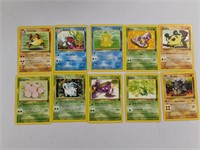 Lot Of 10 Vintage Pokemon Common Cards